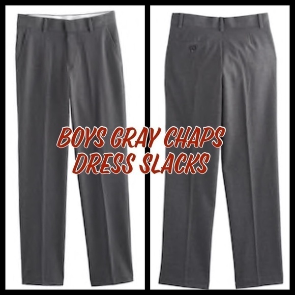 Boys Size 12 Gray Chaps Dress Slacks Easter Pants - Picture 1 of 3
